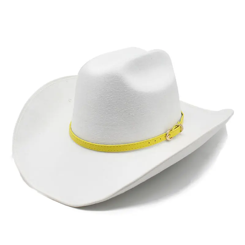 Chapéu Fedora Para As Mulheres Homens Unisex Para Igreja Jazz Cap INS Moda Clássica Cowboys Lã Sentiu Chapéu Do Feriado
