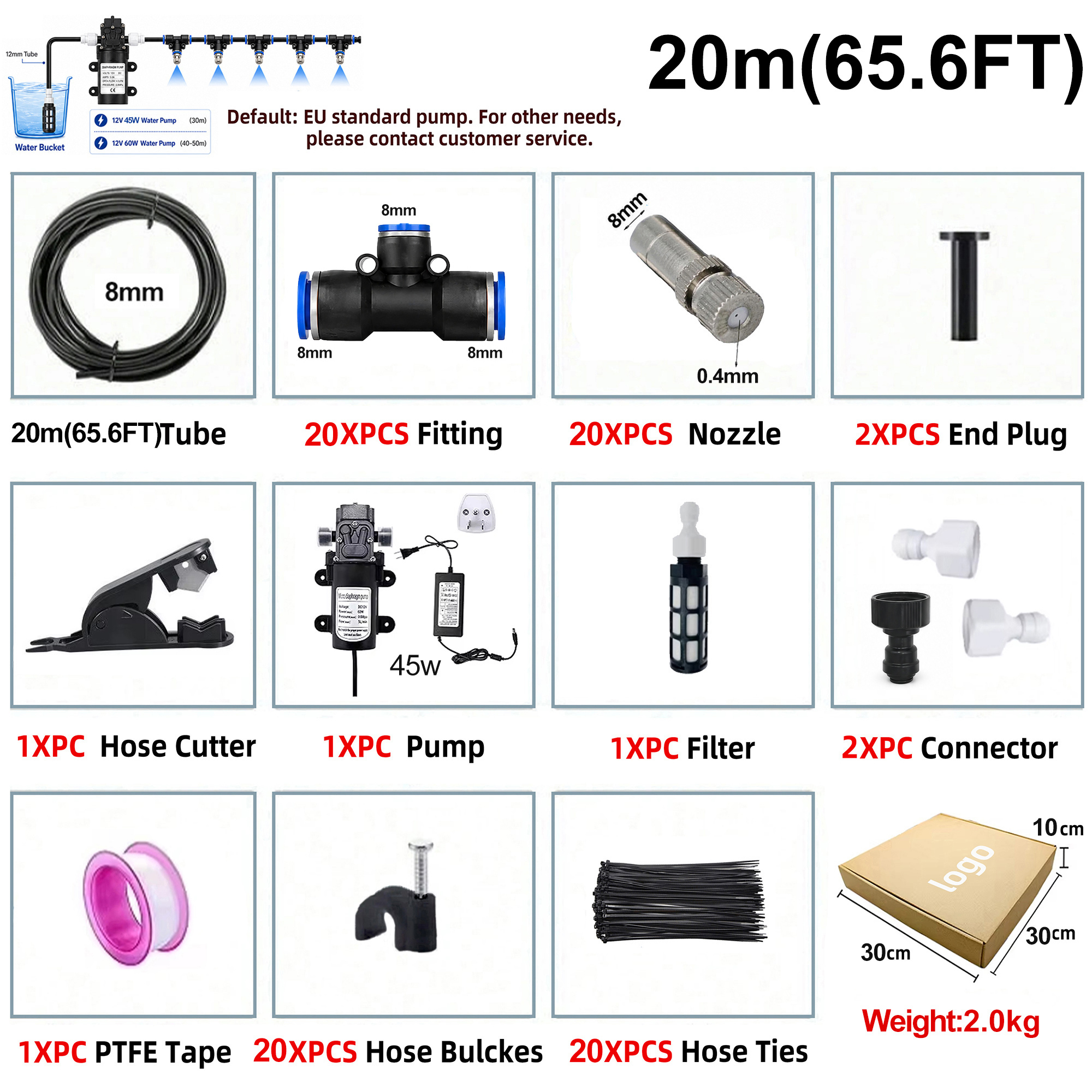 Black A2 Kit: 20m