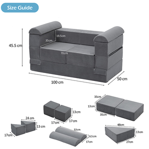 Pacchetto di compressione di piccolo volume per bambini soft play costruendo divano modulare <span class=keywords><strong>e</strong></span> divano pieghevole - Product Image 1