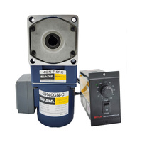 Moteur à engrenages à vis sans fin à angle droit monophasé triphasé SAIYA 60W avec contrôleur de vitesse, efficacité IE2, montage à bride, 220V/380V