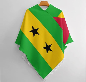 Bandera de Gabón Bufanda de invierno para mujer Manta suave y cálida Bufandas Flecos Pashmina Bufanda - Product Image 4