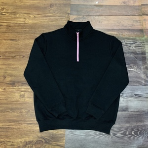 Sweat-shirt à col roulé décontracté avec fermeture éclair 1/4, couleur contrastante, personnalisable avec logo, vente en gros de haute qualité - Product Image 5