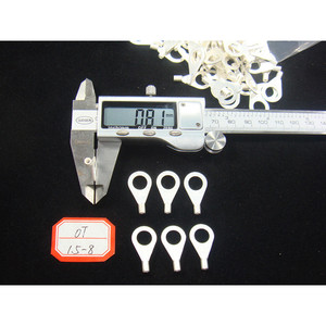 Bornes annulaires Han Yi OT1.5-8 en cuivre pur, épaisseur 0,8 mm, pour l'électronique et l'ingénierie électrique - Product Image 1