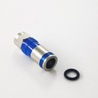 Proveedor Chino de Cable de Antena de 75 ohmios, Conector de Compresión Tipo F Coaxial RF Eléctrico a Prueba de Agua para Cable RG6