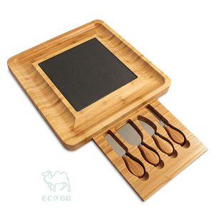 ชุดบอร์ดไม้ไผ่ชีสธรรมชาติหรูหราสำหรับห้องครัวบ้าน - Product Image 2