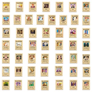 โปสเตอร์ตัวละครวันพีซ 50 ชิ้น ลายหมวกฟางเหลือง ฉบับติดตามจับ ใหม่ล่าสุด - Product Image 4