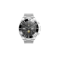 Para reloj deportivo inteligente Bluetooth con control de frecuencia cardíaca y presión arterial compatible con IOS banda de acero pantalla IPS pulsera de llamada