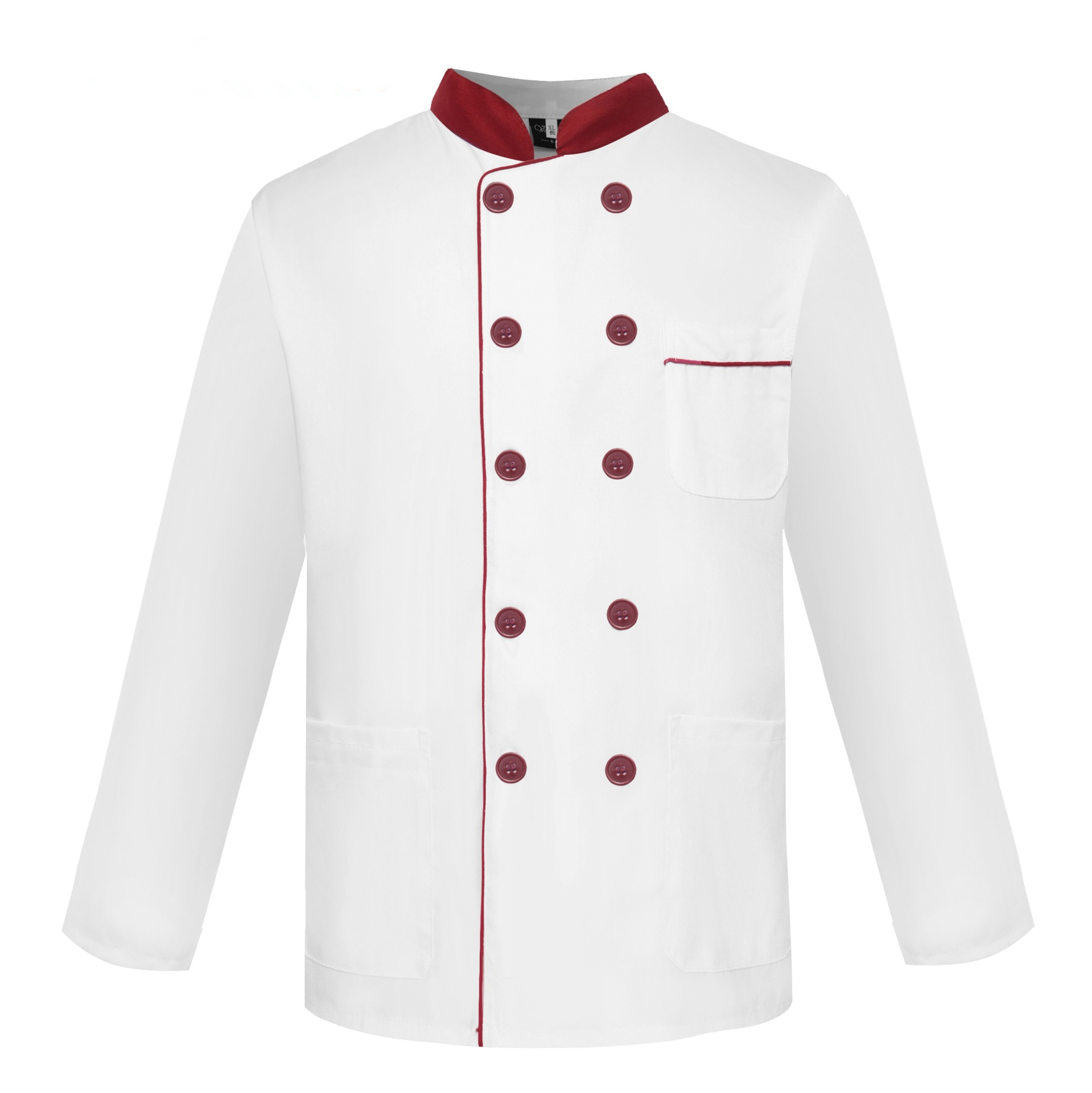 Blanc avec col Bordeaux