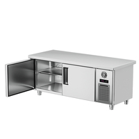 Table de Travail Réfrigérée Professionnelle en Acier Inoxydable sur Mesure pour Restaurant, Congélateur et Réfrigérateur de Cuisine