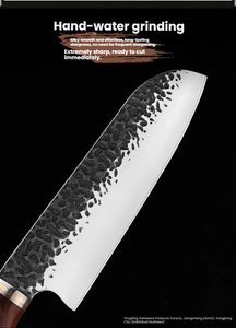 Hand-forged hammered pattern household meat cleaver <b>kitchen</b> <b>knife</b> <b>sharp</b> cooking chef's <b>knife</b> messer set - Product Image 6