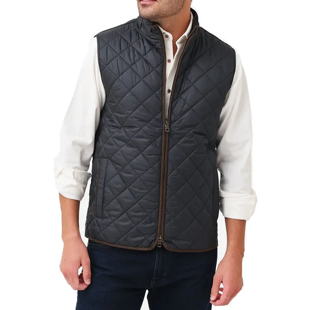 High Quality Men's Quilted Travel Vest Casual Lightweight Sleeveless Jackets Vest Waistcoat Spring Warm Padded Vest