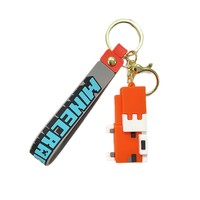 Gantungan Kunci PVC Custom Karakter Kartun 3D Mini Anime Game Merchandise Dunia Saya Buatan Cina
