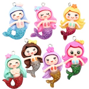 Cute <b>Mermaid</b> Resin Pendant Charms for Jewelry Making DIY Earrings Necklace Bracelet Handmade Keychain <b>Accessories</b> Colgantes - Product Image 1