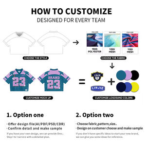 定制宽松七分t恤街装男士v领长袖新设计升华印花美式足球运动衫 - Product Image 3