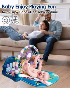 Tapis de jeu amusant pour bébé, avec pédale, <span class=keywords><strong>piano</strong></span>, gymnastique, activité rampante, sensorielle, musique et lumières - Product Image 4