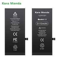 Batterie de Remplacement de Téléphone Kara Manda en Gros pour iPhone 6s 7p 8p 11 12 13 14 15 16Pro Max Mini