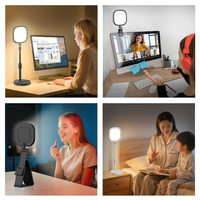Lampe de bureau LED à éclairage doux et protecteur pour les yeux, technologie Edge-lit, 5 pouces, lampe de travail, éclairage d'écran pour visioconférence et Zoom, idéale pour le télétravail