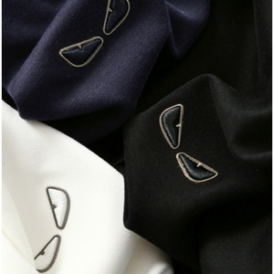 T-shirt à manches longues pour homme, décontracté, basique, en coton mercerisé de haute qualité, uni, pour un usage quotidien - Product Image 2