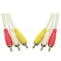 Cable de Audio y Video AV HD de 3 RCA Macho a Macho para PlayStation Full N64, Fabricante Japonés, Proveedores de Cables para Videojuegos