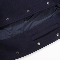 Blouson Bomber Oversize Hiver Personnalisé en Polyester et Laine, Respirant, Écologique, avec Logo Brodé Vintage, à Capuche, pour le Sport