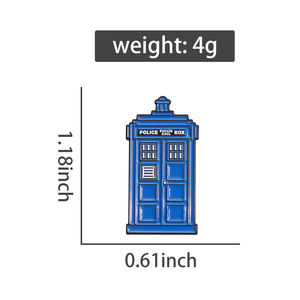 Индивидуальная синяя ретро-брошь с эмалью - Product Image 6