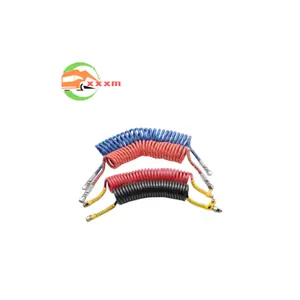 Fábrica personalizado reboque enrolado ar mangueira reboque bobina mangueira espiral nylon caminhão ar freio bobina mangueira