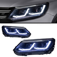 Phares LED modifiés 12V pour VW Tiguan 2010-2017, projecteur DRL, feux de jour DRL avec éclairage de virage