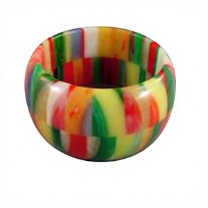 Nouveau Bracelet Jonc en Acrylique Coloré, Design Élégant, Unisexe, Tendance, Joncs en Résine, Bijoux de Mode pour Mariage et Femme - Product Image 3