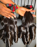 Paquetes de Cabello Virgen Camboyano e Indonesiano en Venta Caliente, Cabello Humano Natural sin Procesar al por Mayor con Cierre HD 2*6, Rizado Birmano