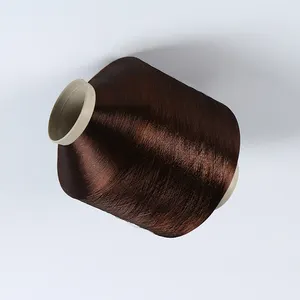 Direct Factory 75D/36F FDY Bright Polyester Dope Dyed Warp Yarn (Dark Brown)
