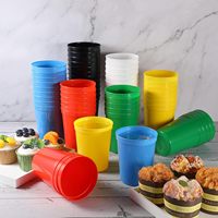 Gobelets de fête pour stades en gros, avec impression de logo personnalisé, réutilisables, empilables, incassables, en plastique PP, fournis directement par l'usine, à large ouverture