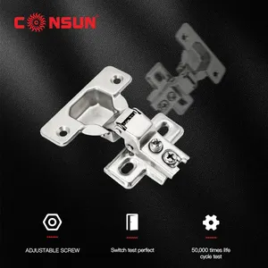 CONSUN Manufacture Hot Selling Kitchen Cabinet Furniture Hardware Concealed Hinge Short Arm Hinge Door Hinge