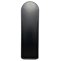 Grand Miroir de Dressing Doré et Noir, Design Ovale Moderne et Glamour, Arqué, à Poser au Sol, à Fixer au Mur ou Autoportant, Corps Entier