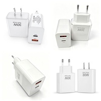 Prix d'usine en gros Chargeur rapide USB C 30W double port Adaptateur mural UE US pour iPhone 15 16 17 Pro Max Samsung Xiaomi