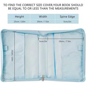 Muestra gratuita de bolso de iglesia de nailon PU con diseño de flores, estuche para transportar la Biblia, funda de Biblia a la moda - Product Image 4