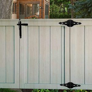 <span class=keywords><strong>Bisagras</strong></span> para Puerta de Granero de Diseño Rústico, de Acero Negro Resistente a la Corrosión con Recubrimiento en Polvo - Product Image 5