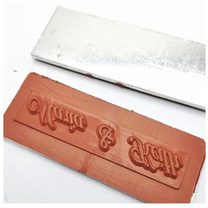 Cetakan Die stempel silikon stempel kertas timah panas pelat emboss Logo kustom - Product Image 2