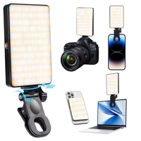 Lampe LED portable en plastique à clipser sur téléphone avec température de couleur réglable et batterie 3000 mAh pour le vlogging et la photographie de cils