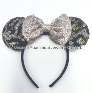 Serre-tête en tissu fait main à imprimé léopard pour enfants, style <span class=keywords><strong>Minnie</strong></span> Mouse, pour fête d'Halloween, carnaval ou fête princesse, Advanced Romance - Product Image 5
