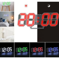 Kamar Tidur Elektronik Besar Pembuat Digital Led Meja Dinding Logo Kustom Jam 3D