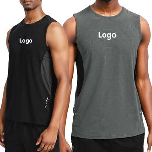 Vintage Washed Edge Grinding Tallas grandes Camisas Gimnasio Ropa Sin mangas Algodón Personalizado Impreso de punto - Product Image 4