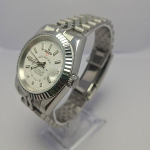 Reloj Mecánico Automático de Lujo para Hombre, con Correa de Acero Inoxidable, Super Luminoso, Resistente al Agua, Blanco, para Negocios - Product Image 2