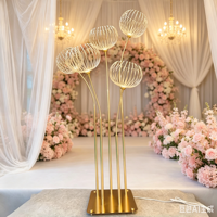 Lampe de sol décorative en fer électroplaqué multi-têtes, motif pissenlit, idéale pour les allées de mariage, les fêtes et les banquets – Meilleure vente