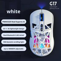 Souris de jeu sans fil tri-mode (BT+2.4G+Filaire) légère avec taux de sondage de 1000 Hz et DPI réglable de 10000