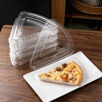 Couverture de dôme à pizza en plastique transparent avec logo personnalisé, couvercle supérieur réutilisable/jetable pour l'emballage de pizzas à emporter et la livraison de nourriture