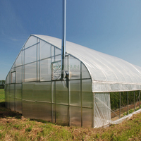 Serre commerciale agricole de 1000 m² pour culture hydroponique de tomates avec film plastique – À vendre