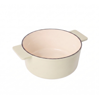 Cocotte en fonte émaillée légère avec couvercle pour cuisinières à gaz et à induction, facile à nettoyer, pour usage domestique