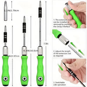 Destornillador pequeño telescópico multifuncional 32 en 1, reparación sencilla de mejoras para el <span class=keywords><strong>hogar</strong></span>, venta al por mayor - Product Image 4