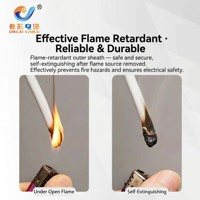Cable Eléctrico Plano con Revestimiento de PVC y Cobre OFC BVVB, Clasificado por Ingenieros como Resistente al Fuego, para Construcción de Edificios, de Fábrica OEM