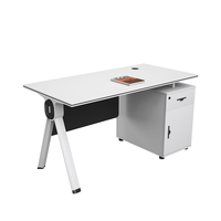 Bureau d'angle modulaire de luxe en MDF avec tiroirs pour personnel, mobilier de travail moderne, poste de travail d'étude